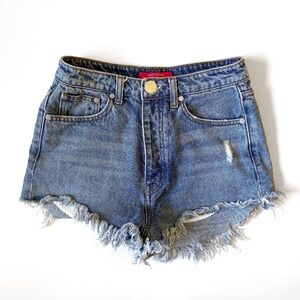 Caffeine distressed jean shorts size s